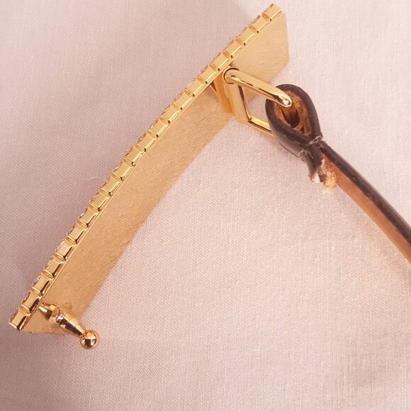 Rhinestone Studded Buckle Skinny Belt Womens XSmall Waist Brown Black Strap - Picture 13 of 14